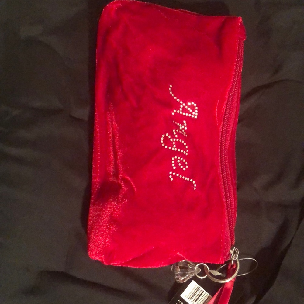 Red velvet makeup bag